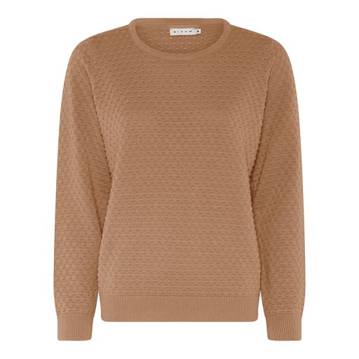 Micha Struktur Striktrøje, Brown Sugar, XL
