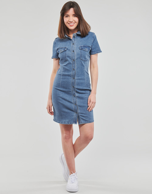 Noisy May - NMJOY  S/S DRESS MB NOOS - Bleu Medium