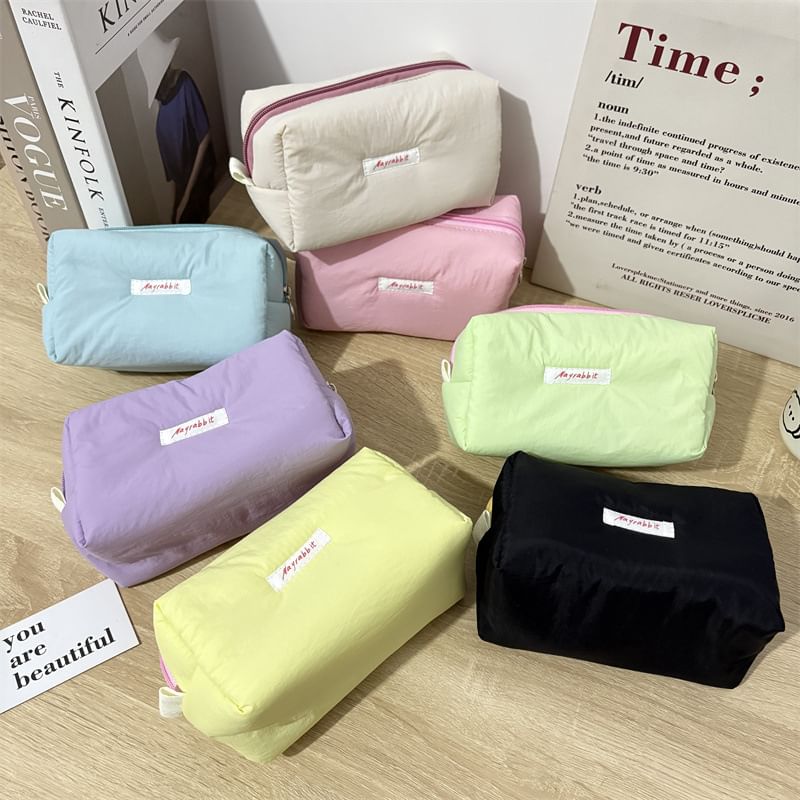 Milha - Letterapplicatie stoffen make-uptas / etui