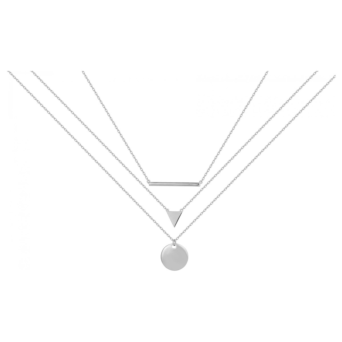 Collier multi-chaînes en Argent avec oxyde de zirconium