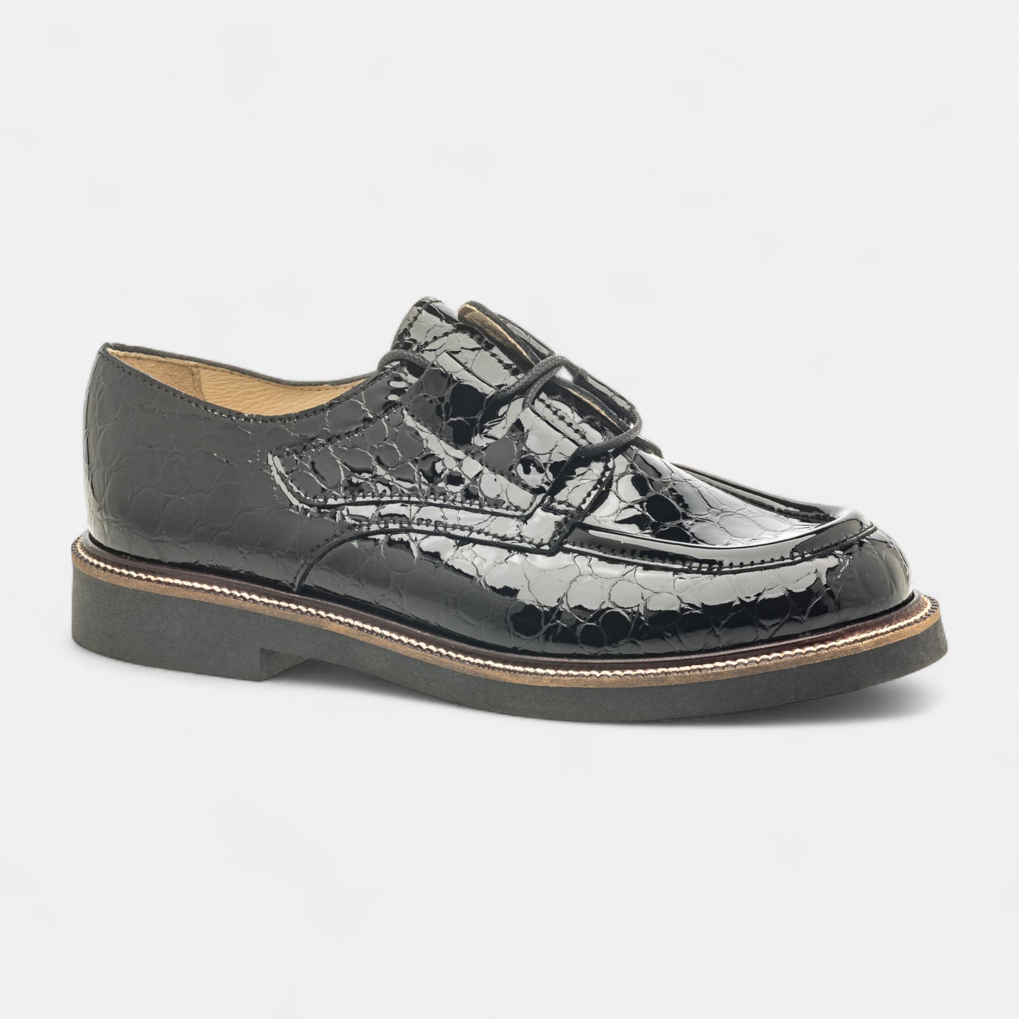 Derbies Femme en cuir noir