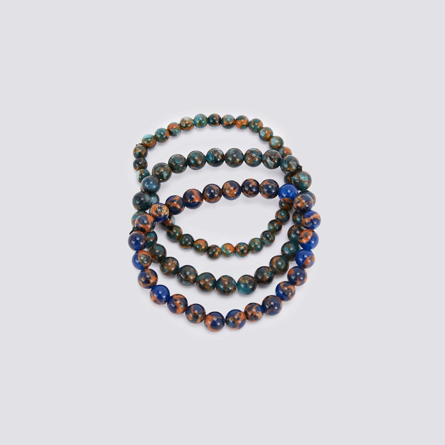 Bracelet perles Bleu foncé