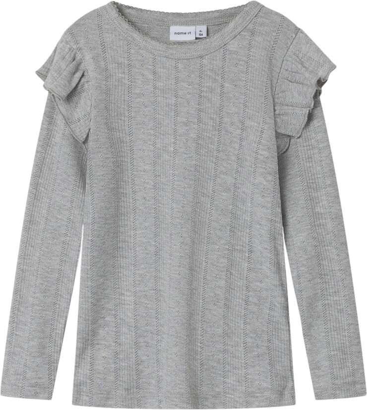 Name It NMFJULIA LS SLIM TOP NOOS Grå