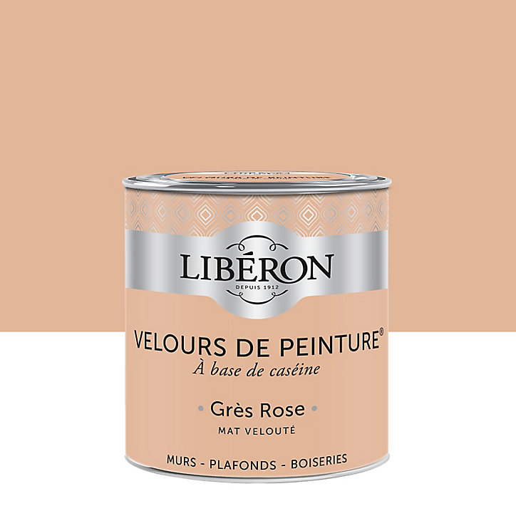 Peinture murs, plafonds et boiseries Velours de peinture gres rose Libéron 0,5L