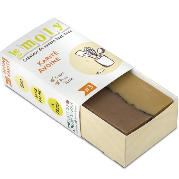 Le Moly Savon Karité Avoine Bio - Peau sèche 100g