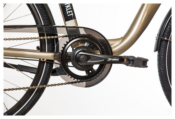 Vélo de Ville Électrique Mixte Bicyklet Claude Shimano Tourney 7V 500 Wh 700 mm Beige Marron