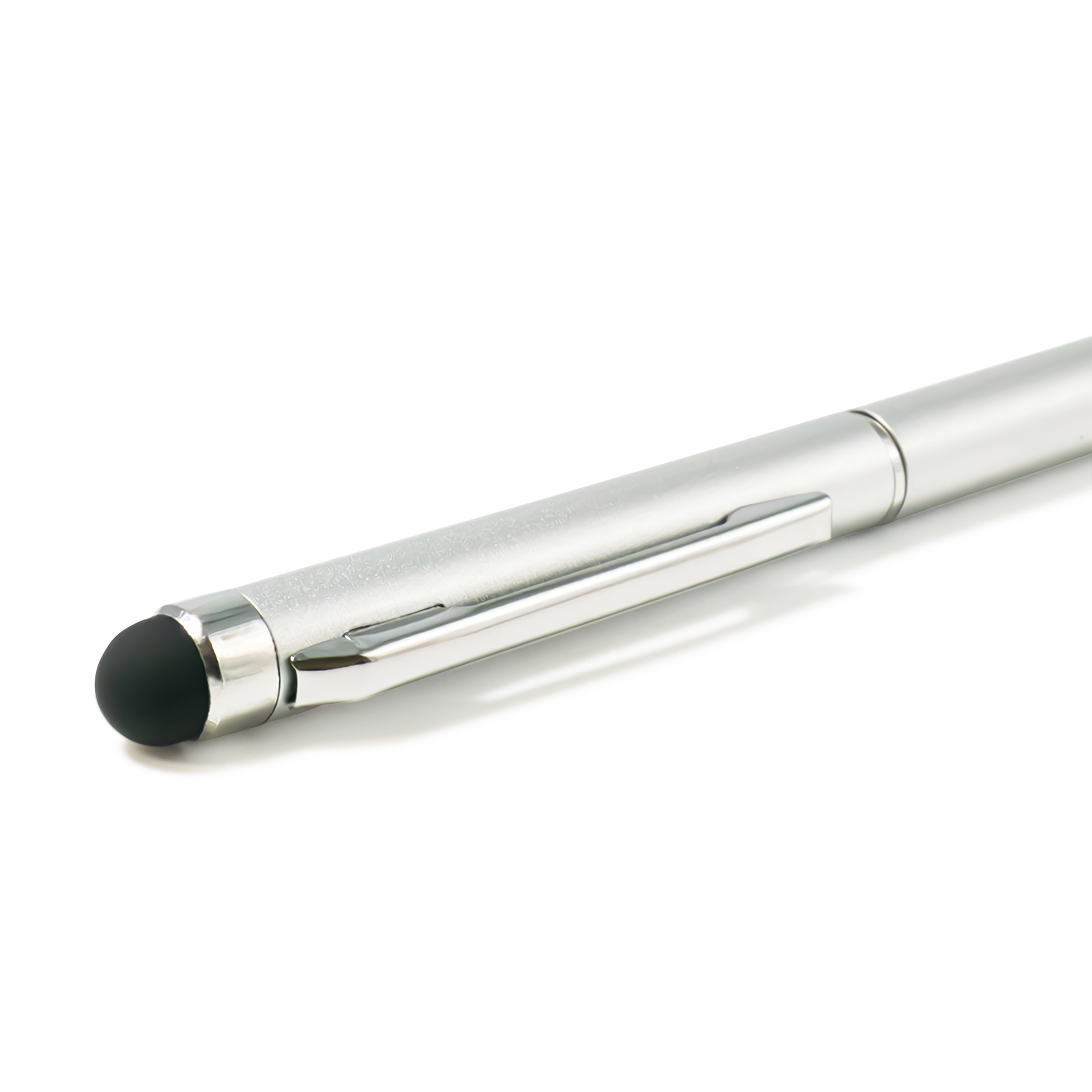 2in1 Universal Display Alu Stylus Touch Pen   Kugelschreiber - Silber