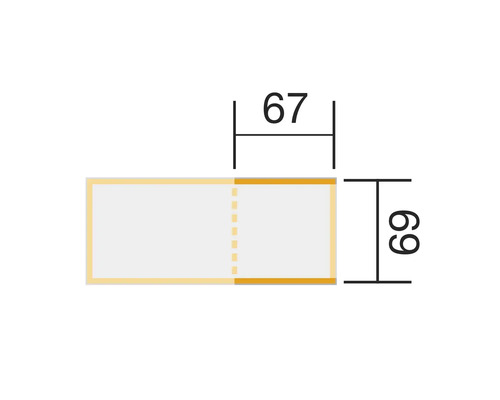 Uitbreidingsset voor verhoogd bed weka Modulair 67 x 69 x 69 cm grijs