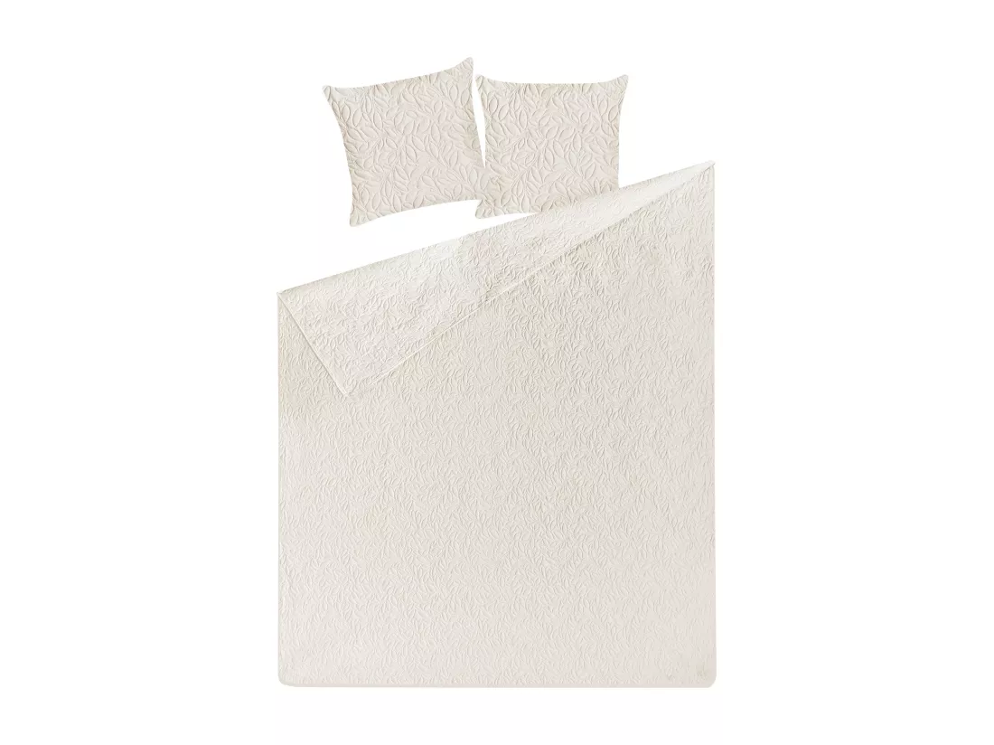 Couvre-lits avec coussins RUDKHAN 160 x 220 cm Crème