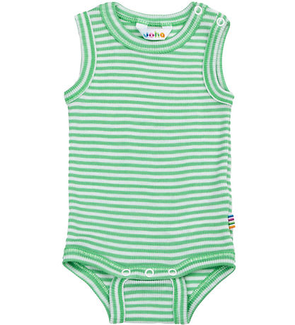 Joha Body ohne Ärmel - Rib - Wolle/Seide - Off White/Grün