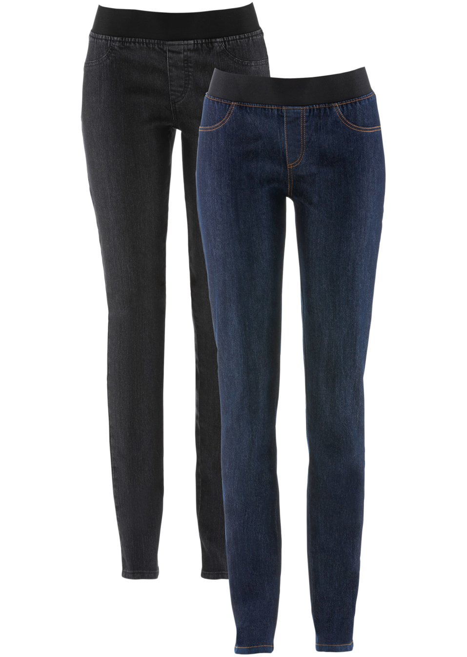 Lot de 2 leggings en jean confort-stretch