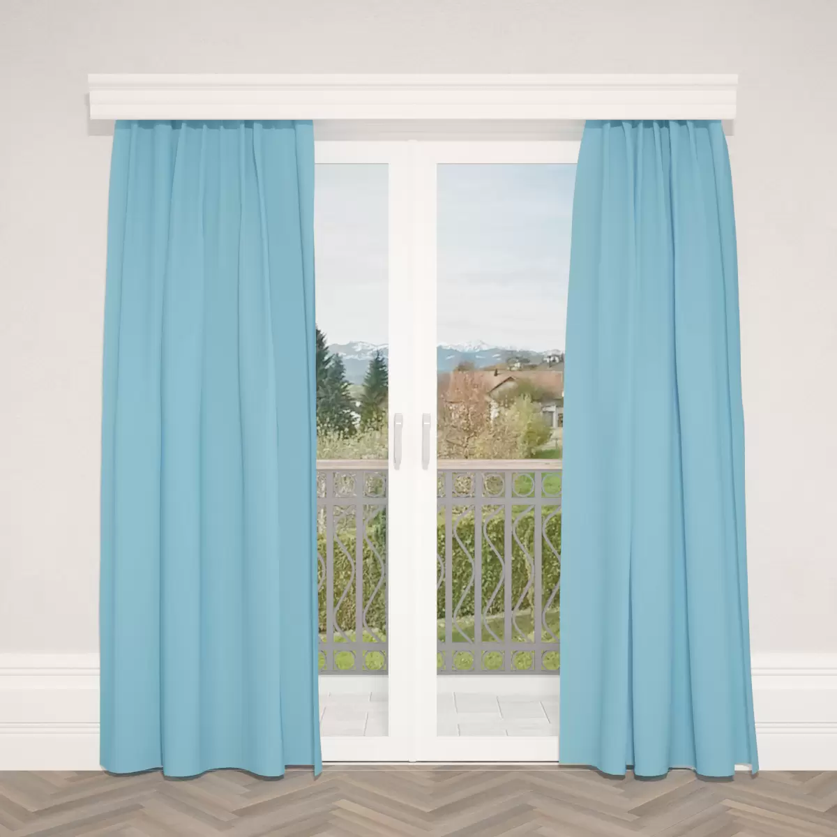 Verdunkelungsvorhang Satin Blau