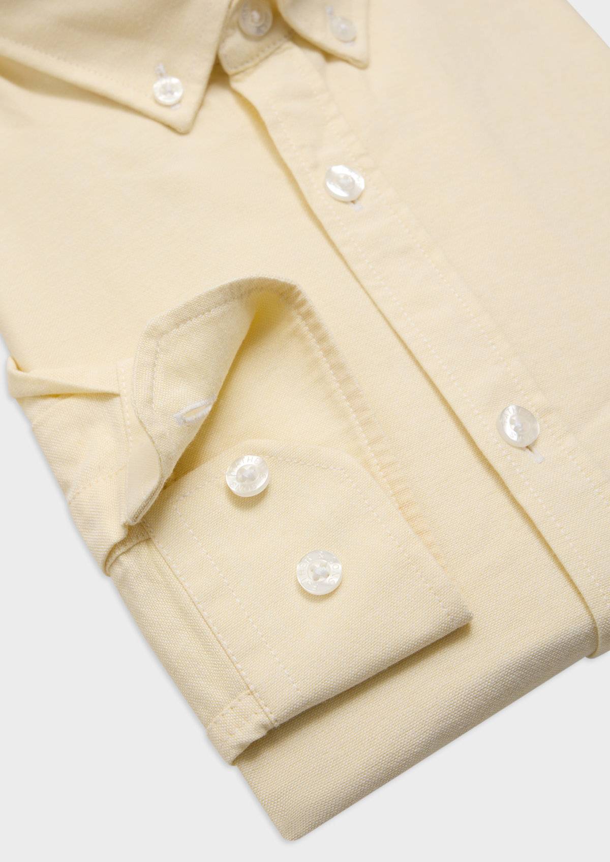 Chemise sport Slim en coton oxford uni jaune