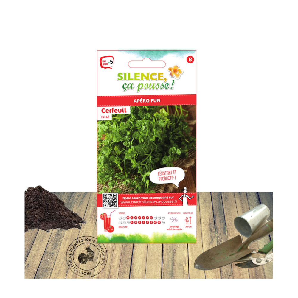 Graines de cerfeuil commun frisé/anthriscus cerefolium frisé[-]sachet de 6 gr.