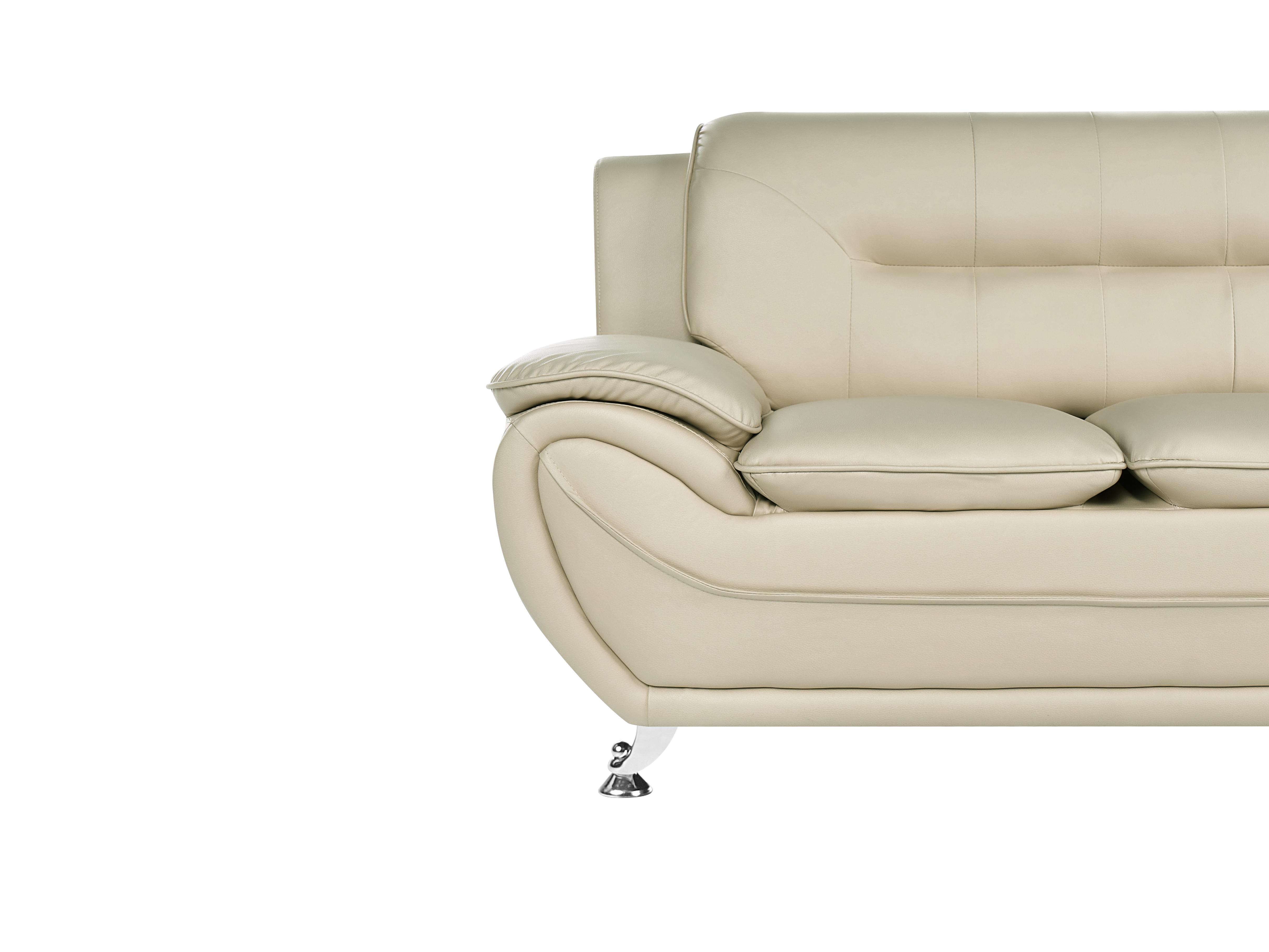 Bankenset 6-zits LEIRA Kunstleer Beige