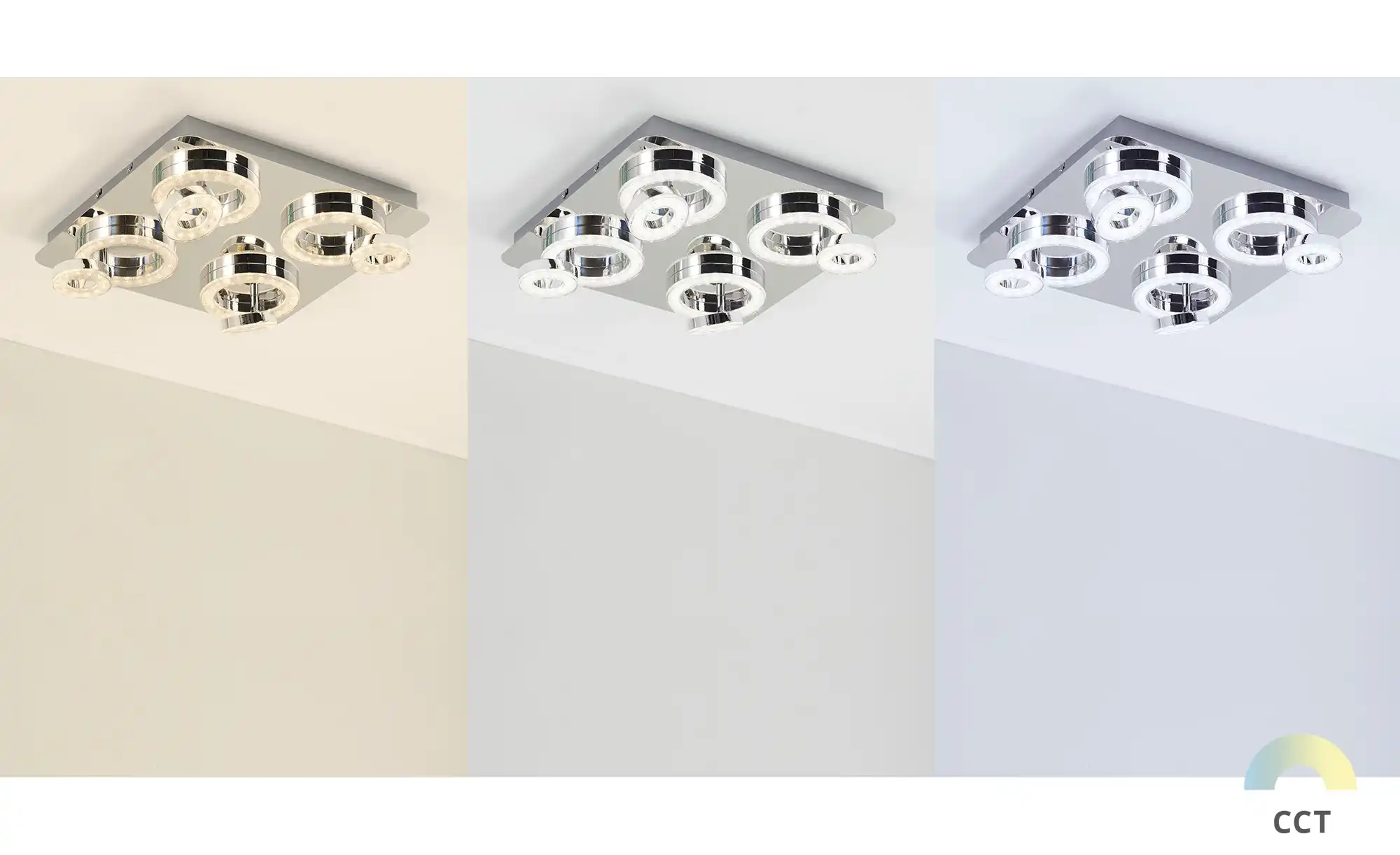 Paul Neuhaus Smart Home-Deckenleuchte, 4-flammig, chrom