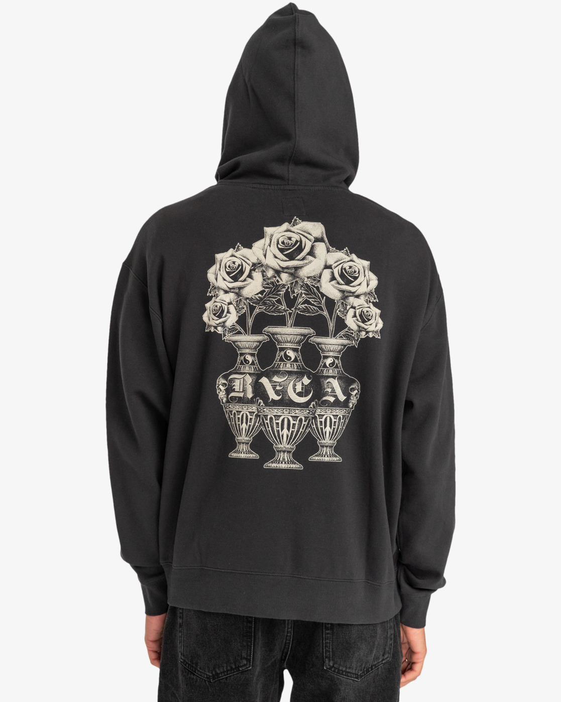 Rvca Benj Bouquet Hood Washed Black