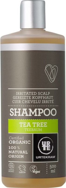 Urtekram - Tea Tree Shampoo - Geïrriteerde Hoofdhuid - 500 ml - Natuurlijke Ingrediënten