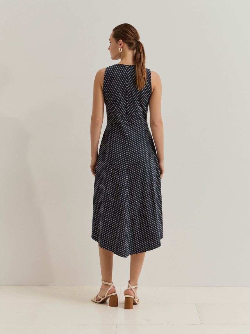 Vestido midi em algodão