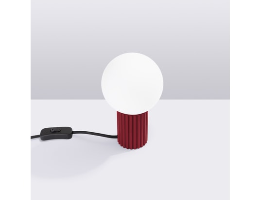 SOLLUX LIGHTING - Lampe à poser halo bordeaux