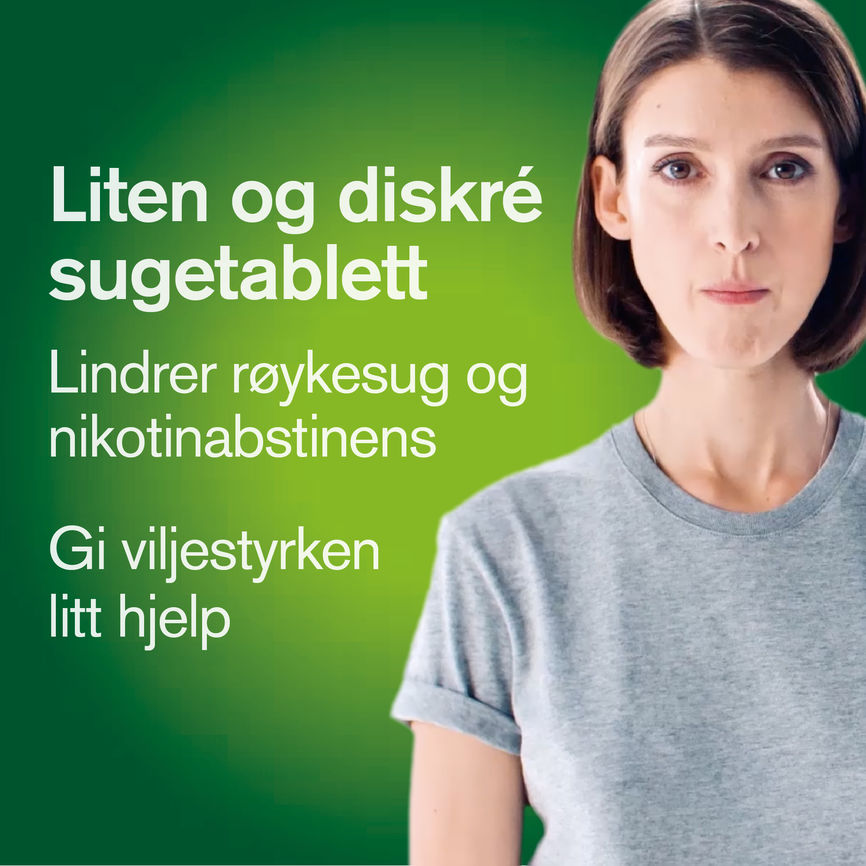 Nicorette Coolmint sugetablett 2 mg nikotin, slutte å røyke