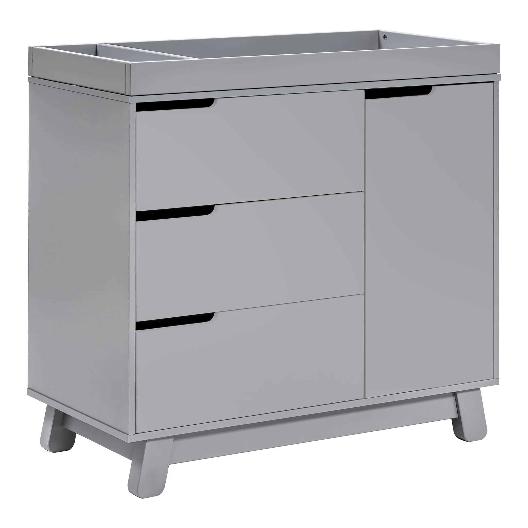 Babyletto Meuble à Langer à 3 Tiroirs Hudson avec Plateau Amovible - Gris
