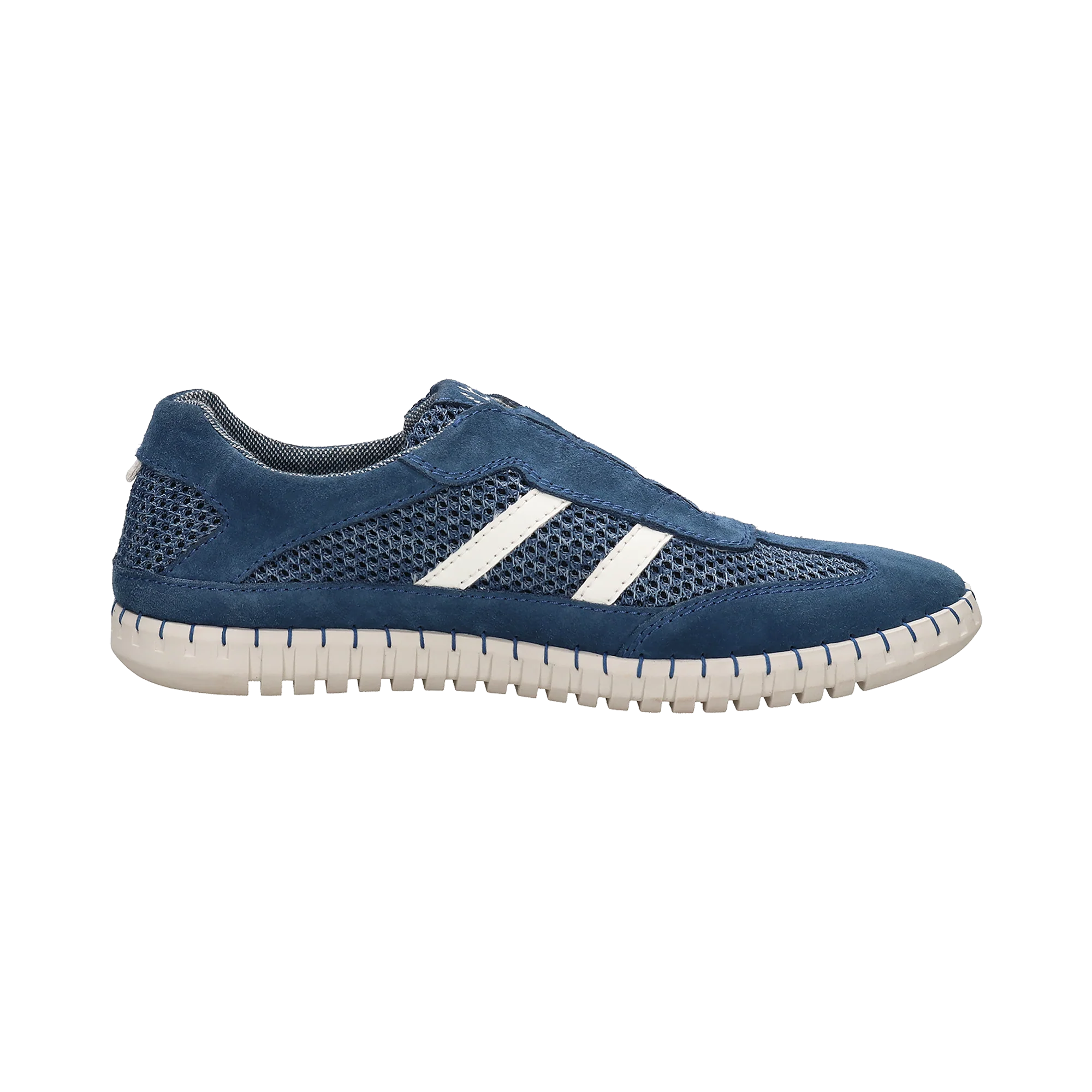 Leder Slip on blau