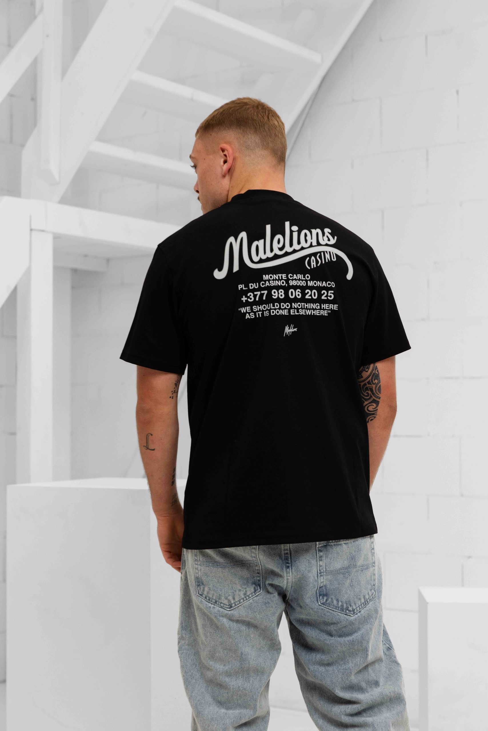Malelions Casino T-Shirt Heren Zwart