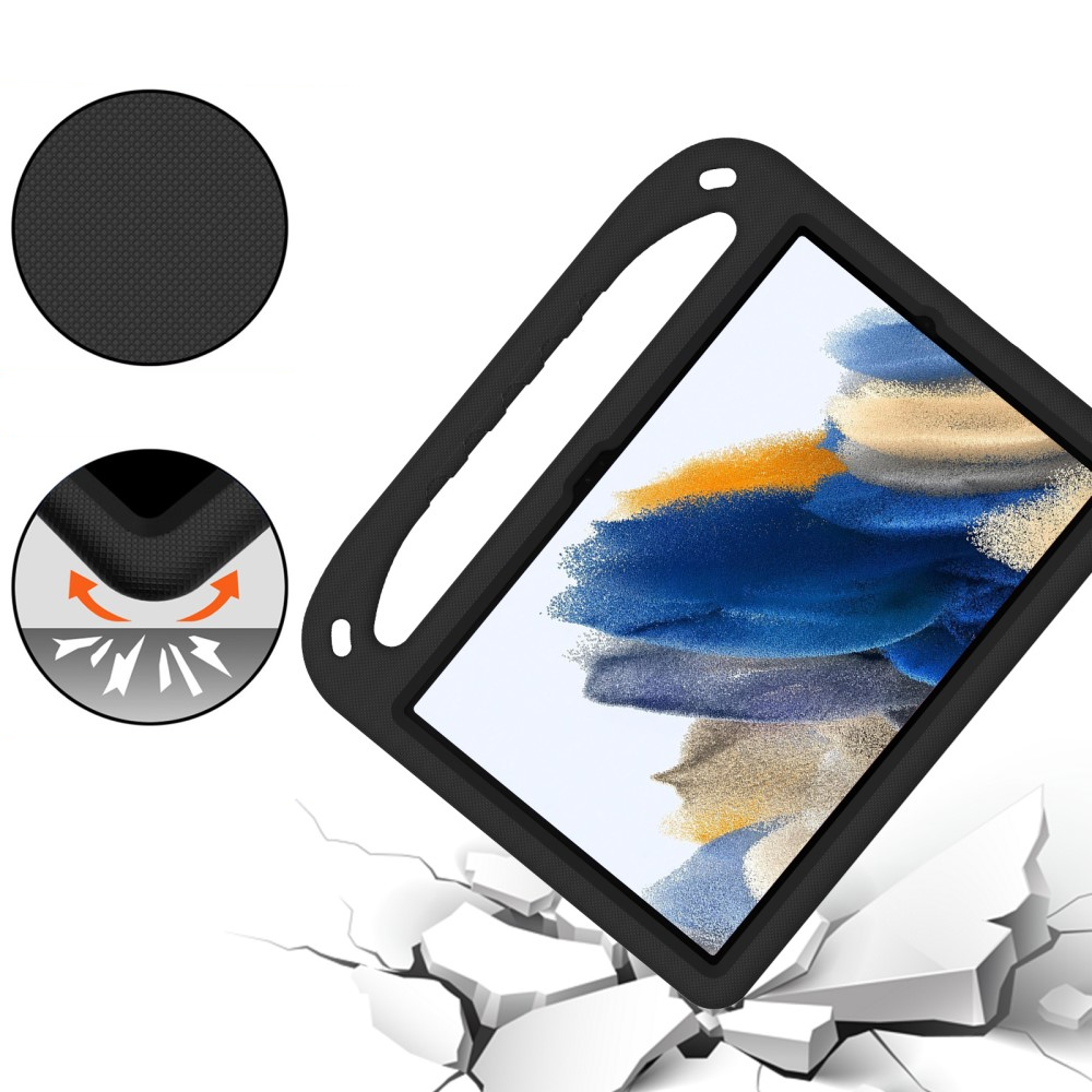 Samsung Galaxy Tab A11  Plus / A9  Plus Stossfeste Kinder Schaumstoff Hülle mit Griff   Kickstand - Schwarz
