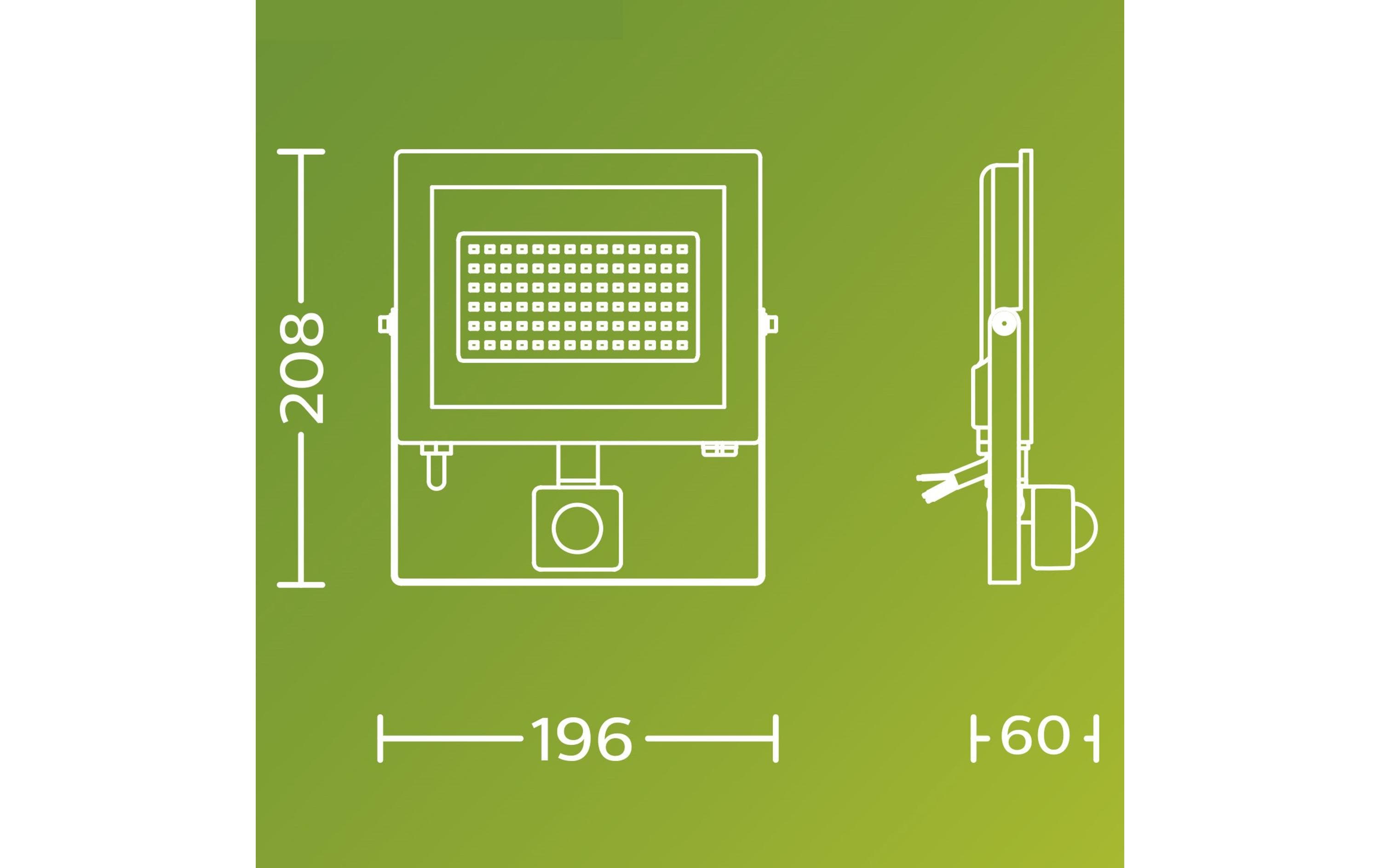 Lois Flutlicht 50W 5000K IR IP65 schwarz 50 WPhilips 8720169365285 Aussenbeleuchtung Wandbeleuchtung für den Aussenbereich Nicht austauschbare(s) Leuchtmittel LED F