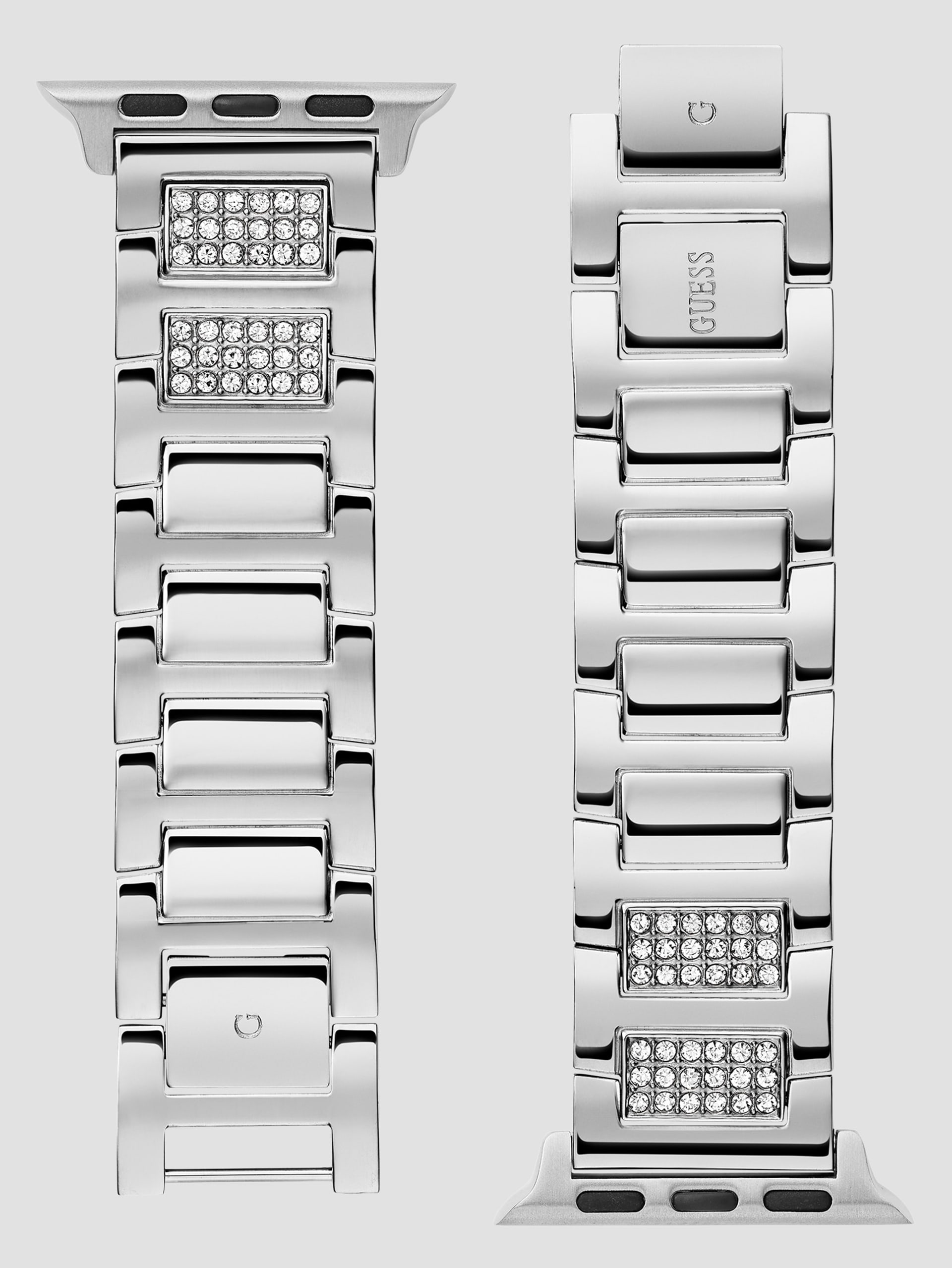 Pulseira prateada com strass, tamanho 38-40 mm, para Apple Watch®