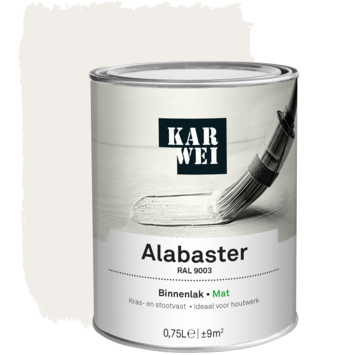 KARWEI binnenlak mat RAL 9003 alabaster 750 ml