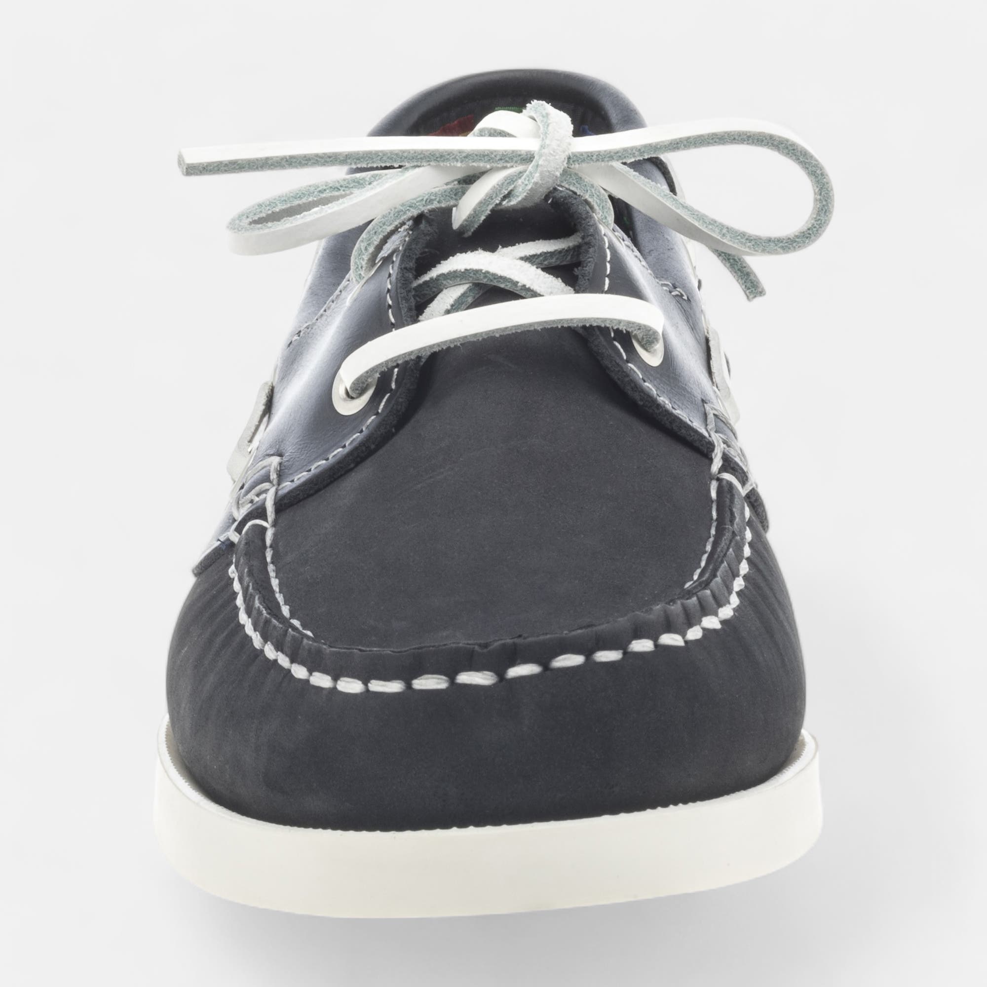 Chaussures bateau Garçon en cuir bleu
