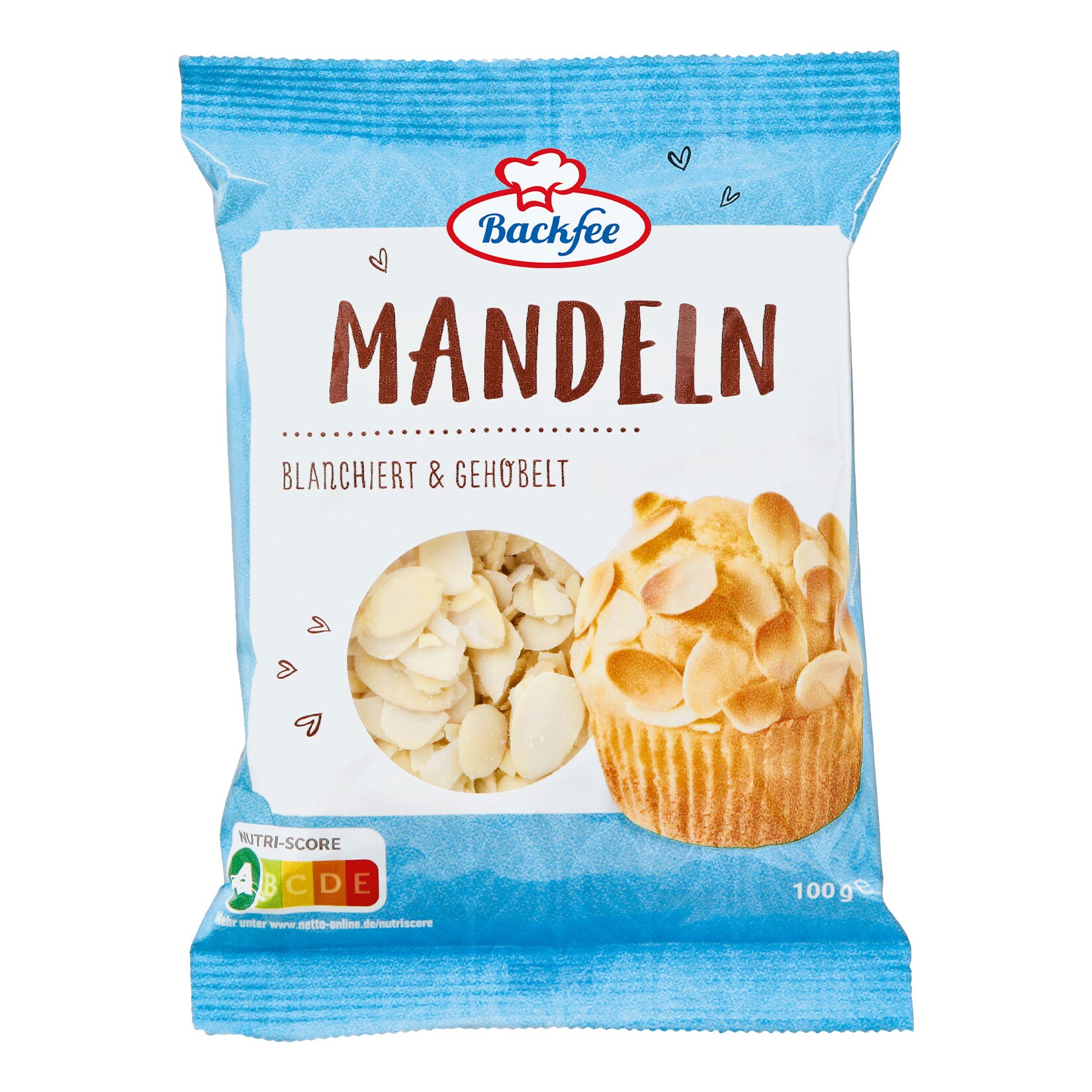 Backfee Mandeln gehobelt 100 g, 25er Pack