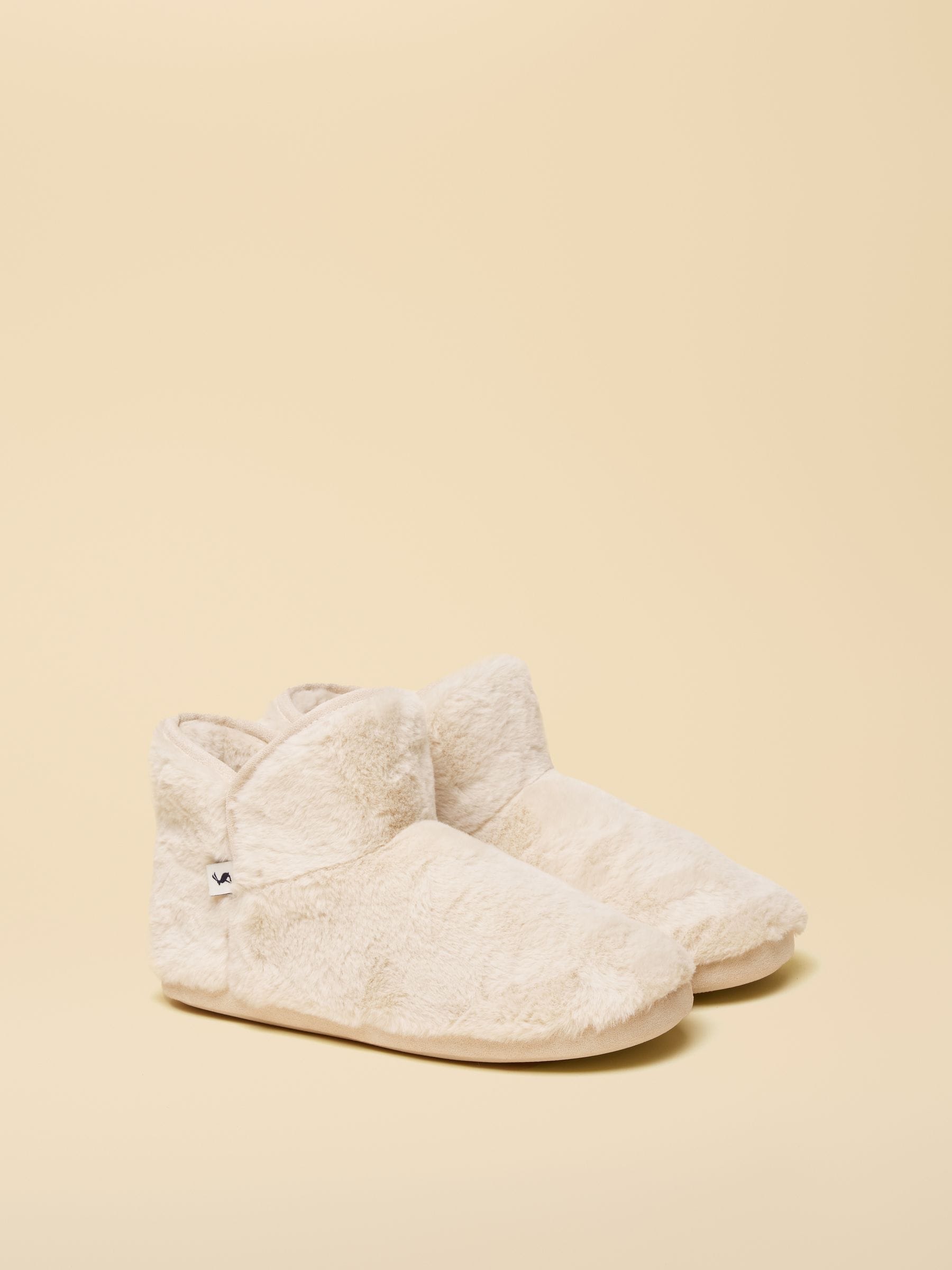 Crème - Joules Women's Cabin Luxe Faux Fur Slipper Boots
