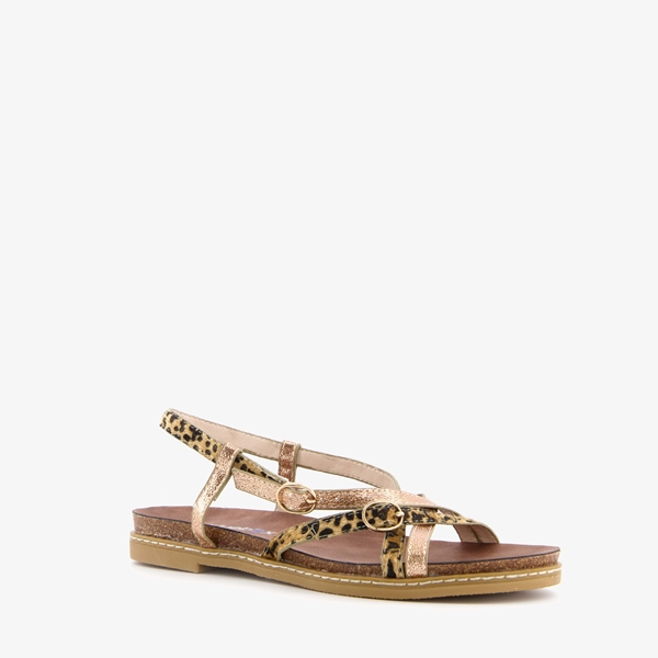 Blue Box dames sandalen met panterprint