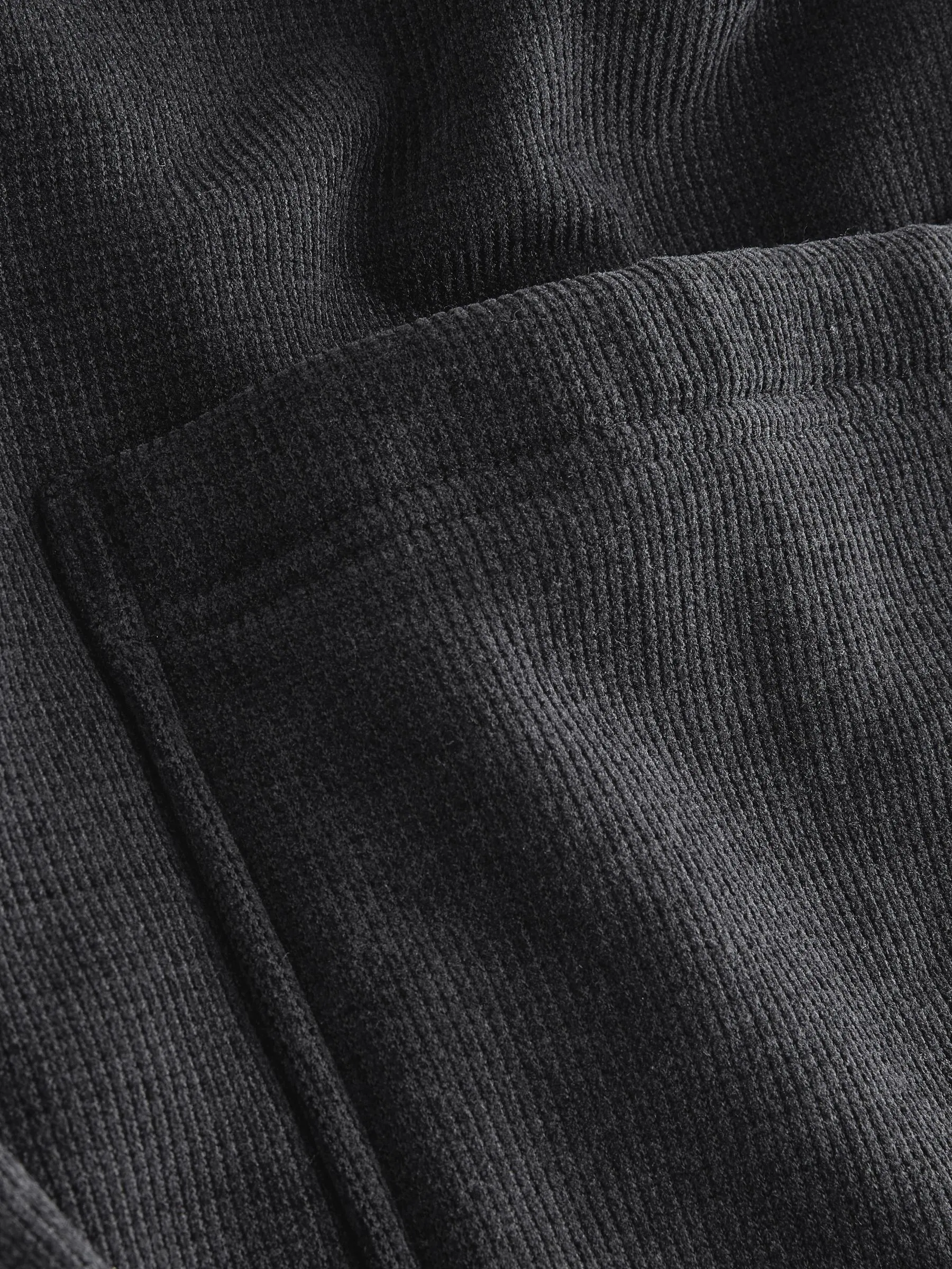 Zwart - Corded Textured Dressing Gown