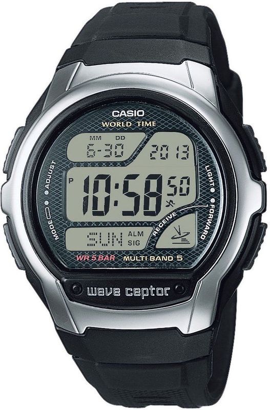 Casio Wave Ceptor WV 58R 1AEF Herenhorloge 43 mmmm Zwart