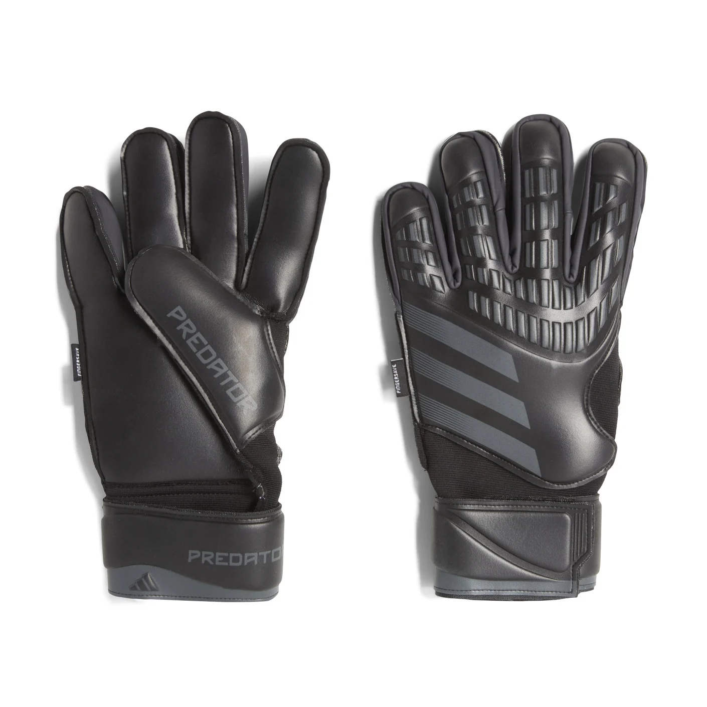 Adidas Predator Match Fingersave Keepershandschoenen Zwart Donkergrijs