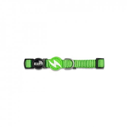 Coleira de nylon verde para gatos
