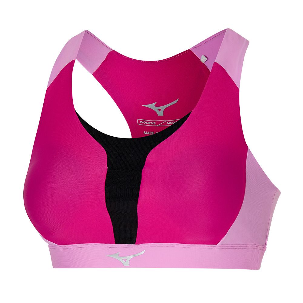 Mizuno HIGH SUPPORT - Brassière Femme pink peacock