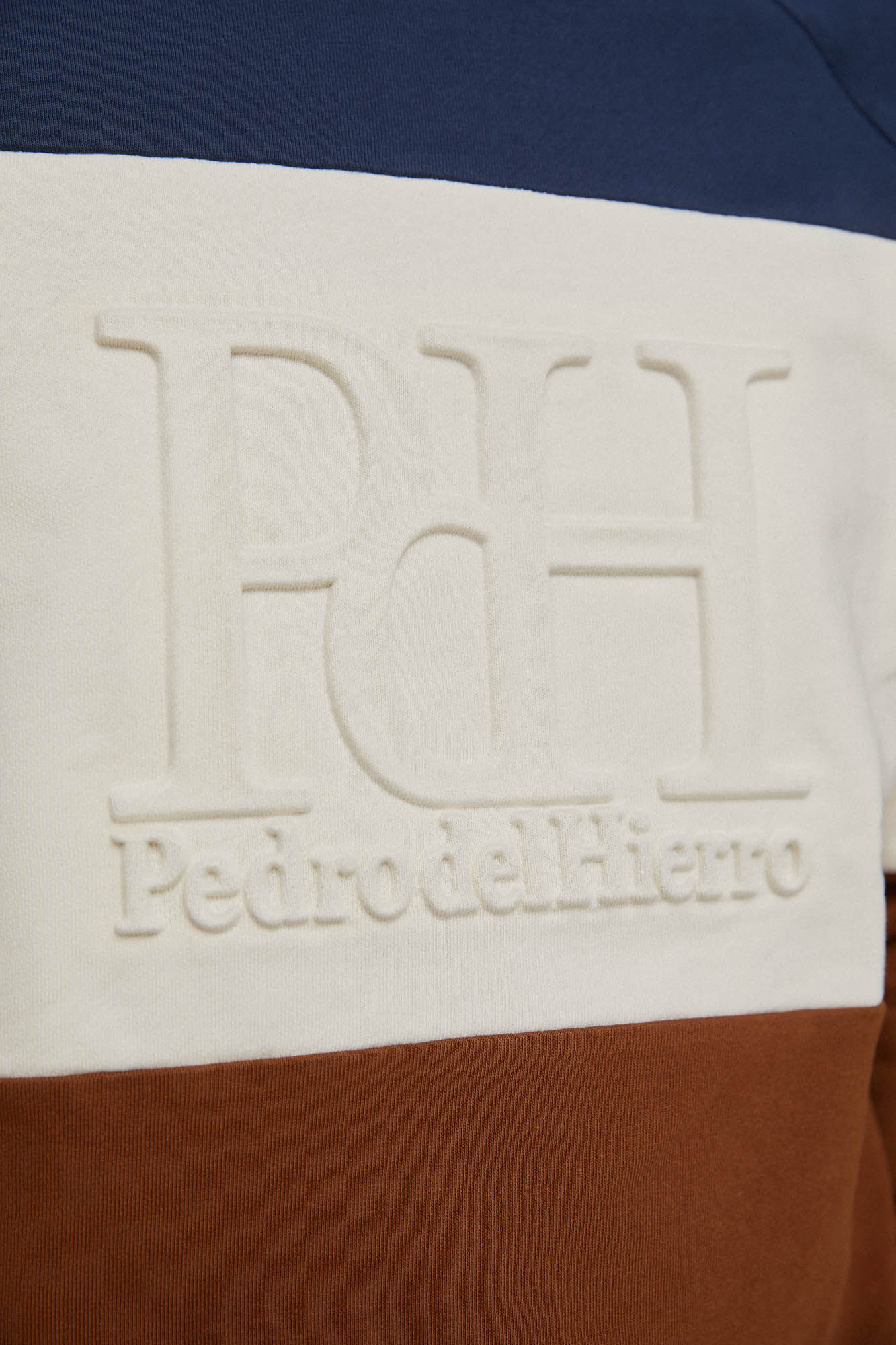 Moletom com blocos de logotipo - Marrom