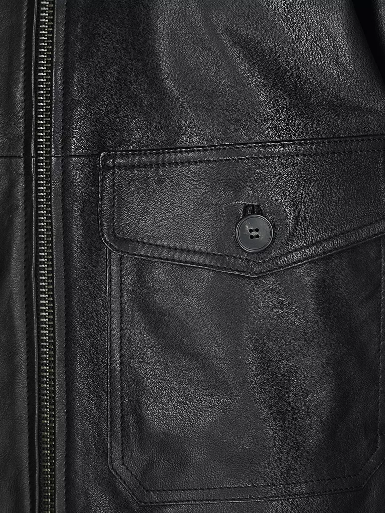 WEEKEND MAX MARA Lederjacke ALLER schwarz