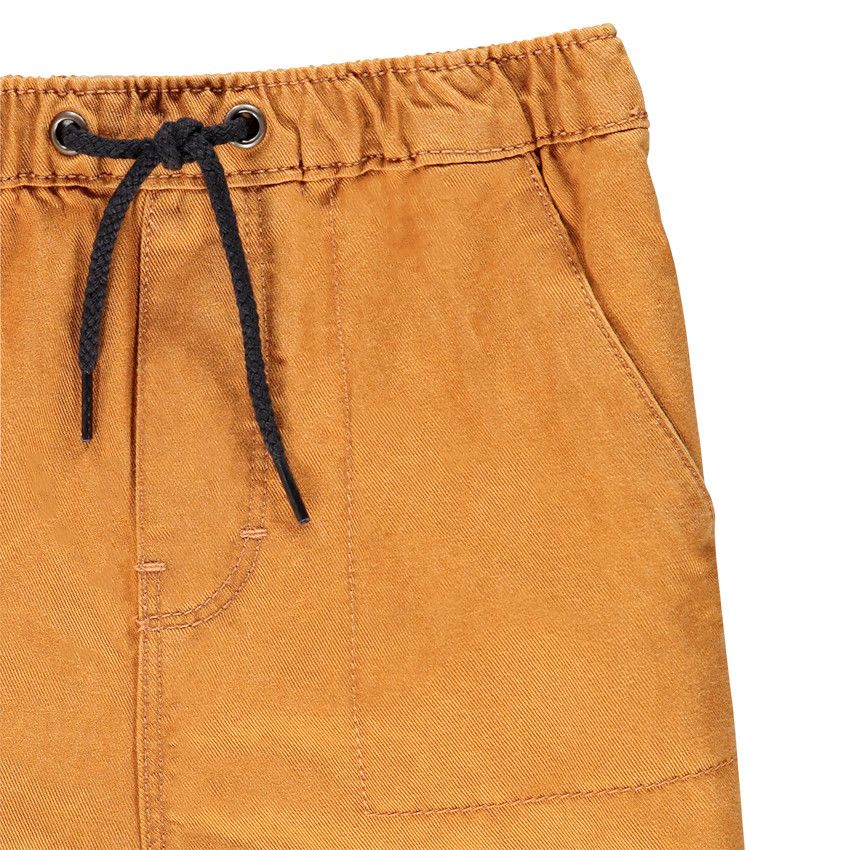 Pantalon en toile à taille élastiquée pour bébé garçon - Marron