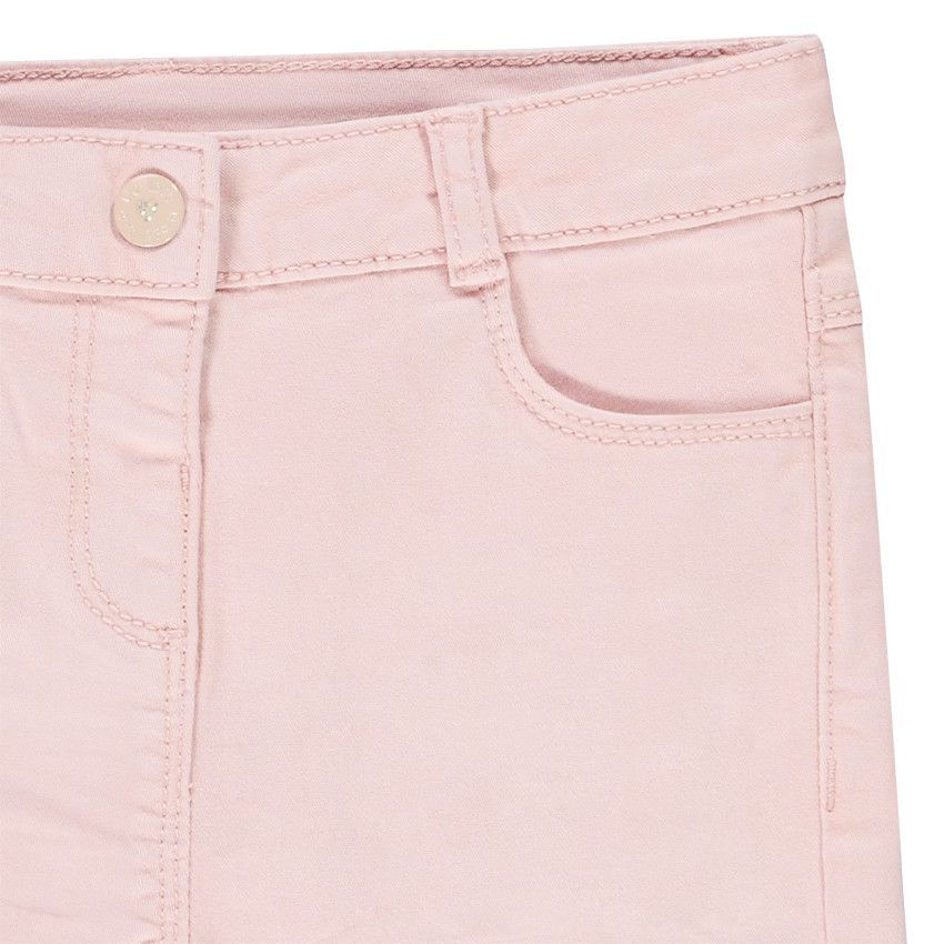 Pantalon slim en twill uni pour bébé fille - Multicolore