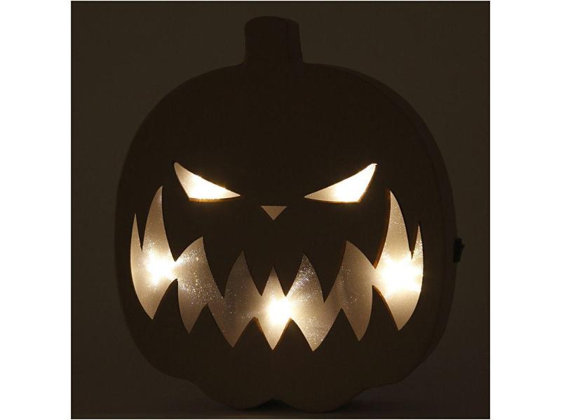 Creativ Company 25 x 22 x 4 cm Kürbis mit Licht Happy Halloween mit Creativ Company
