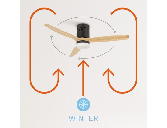 IKOHS - Ventilateur plafond Windcalm dc stylance black - ventilateur de plafond