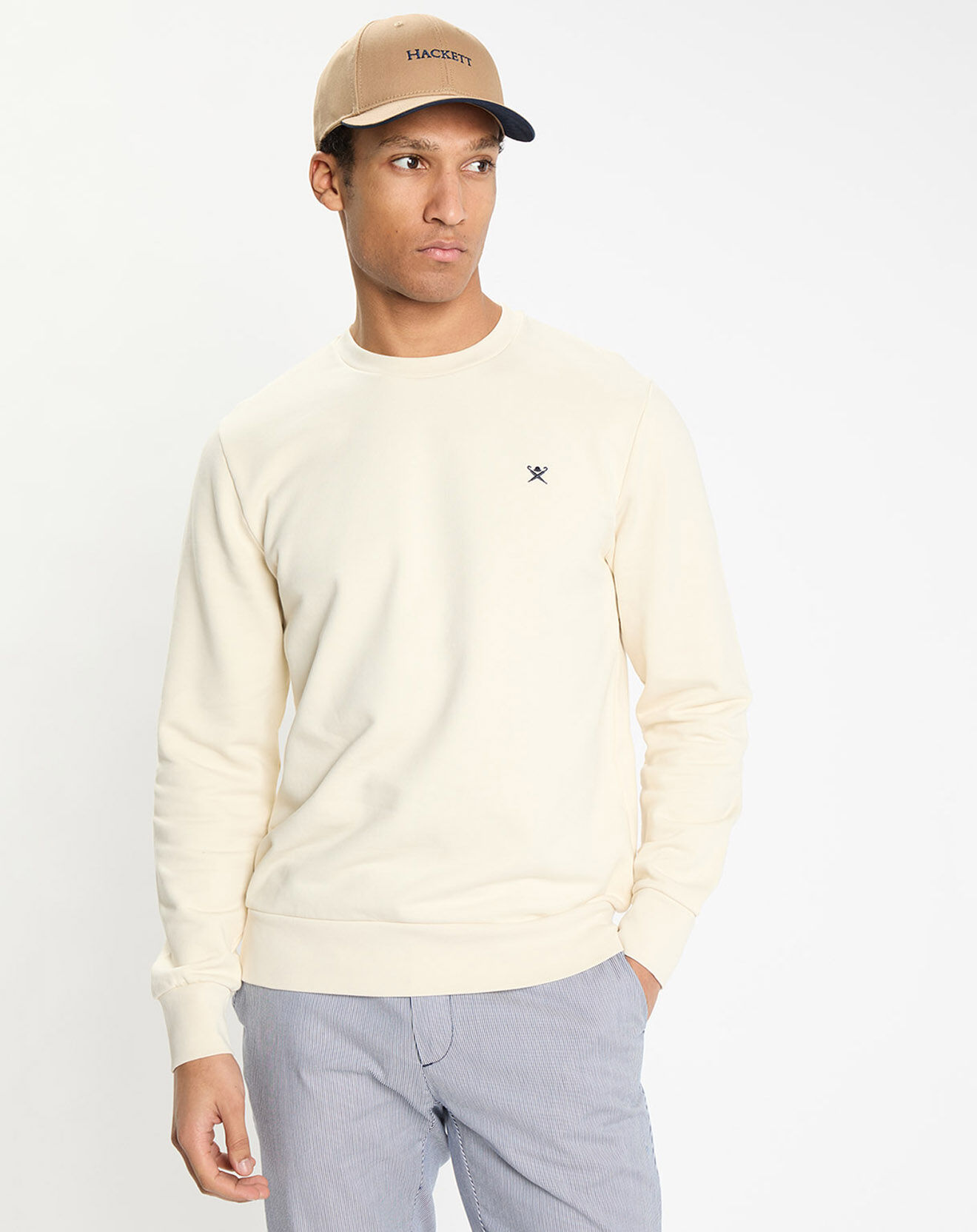 Hackett London Sweat col rond écru