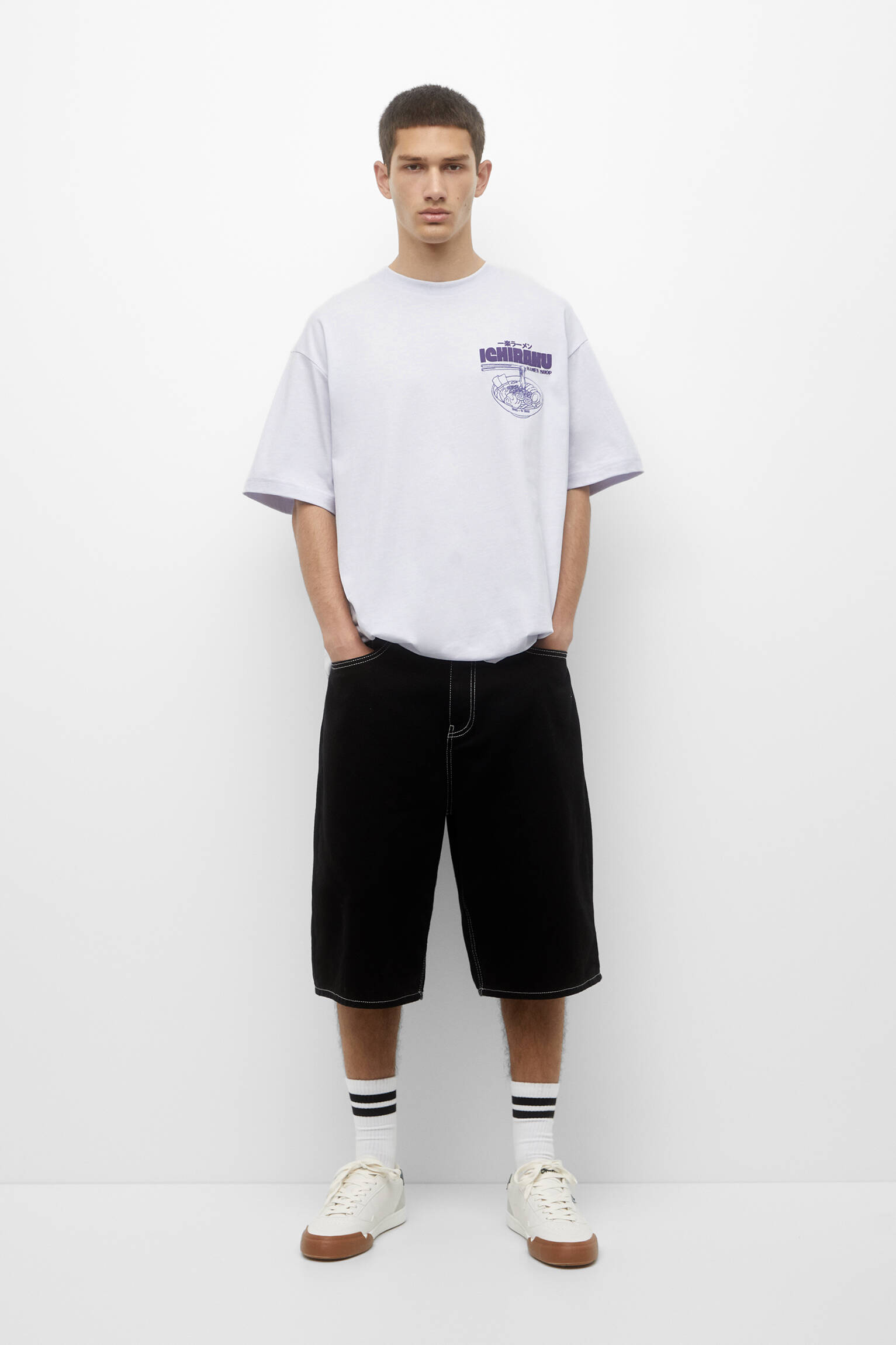CAMISETA COM ESTAMPA DE NARUTO - MALVA