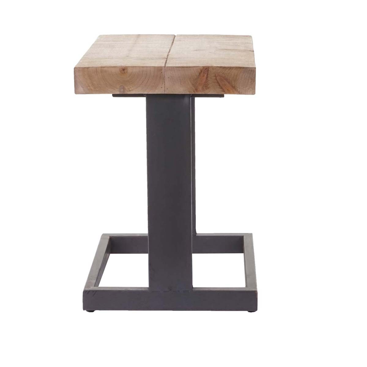 Sitzhocker MCW-A15, Hocker Fußhocker Holzhocker, Tanne Holz rustikal massiv MVG-zertifiziert 48x36x32cm